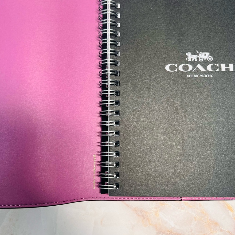 NEW! COACH NOTEBOOK with Floral Print | Lilac Multi - Picture 6 of 7